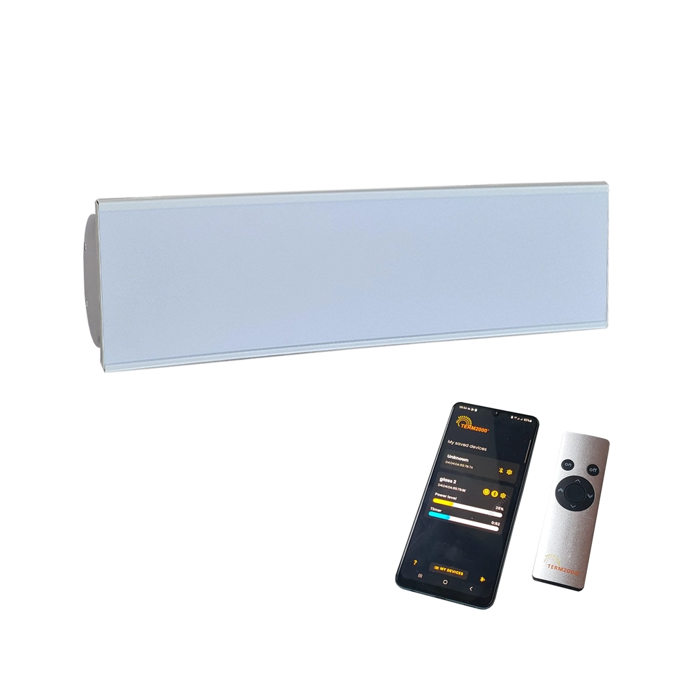 TERM2000 IRGLASS BT, infracrvena grijalica, Bluetooth, bijela, 1500W, IP65