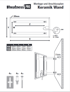 HEATNESS IC panel - FEIN KERAMIKA - M - 400W