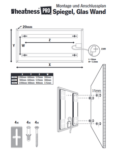 HEATNESS IC panel - FEIN OGLEDALO - XL - 800W