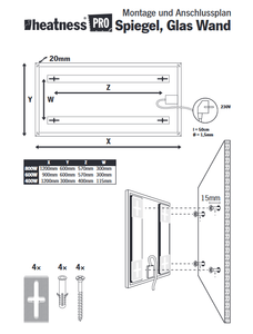 HEATNESS IC panel - FEIN STAKLO bijelo - XL - 800W