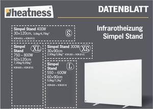 HEATNESS IC panel - SIMPEL Mobil STALAK - M - 400W