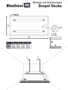 HEATNESS IC panel - SIMPEL Pro STROP - M - 350W