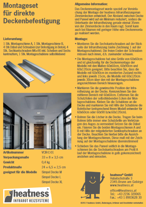 HEATNESS IC panel - SIMPEL Pro STROP - M - 350W