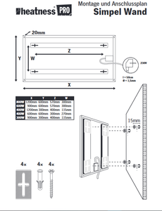 HEATNESS IC panel - SIMPEL Pro ZID - XS -300W